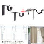 🔥 No Drill Curtain Rod Brackets Holders